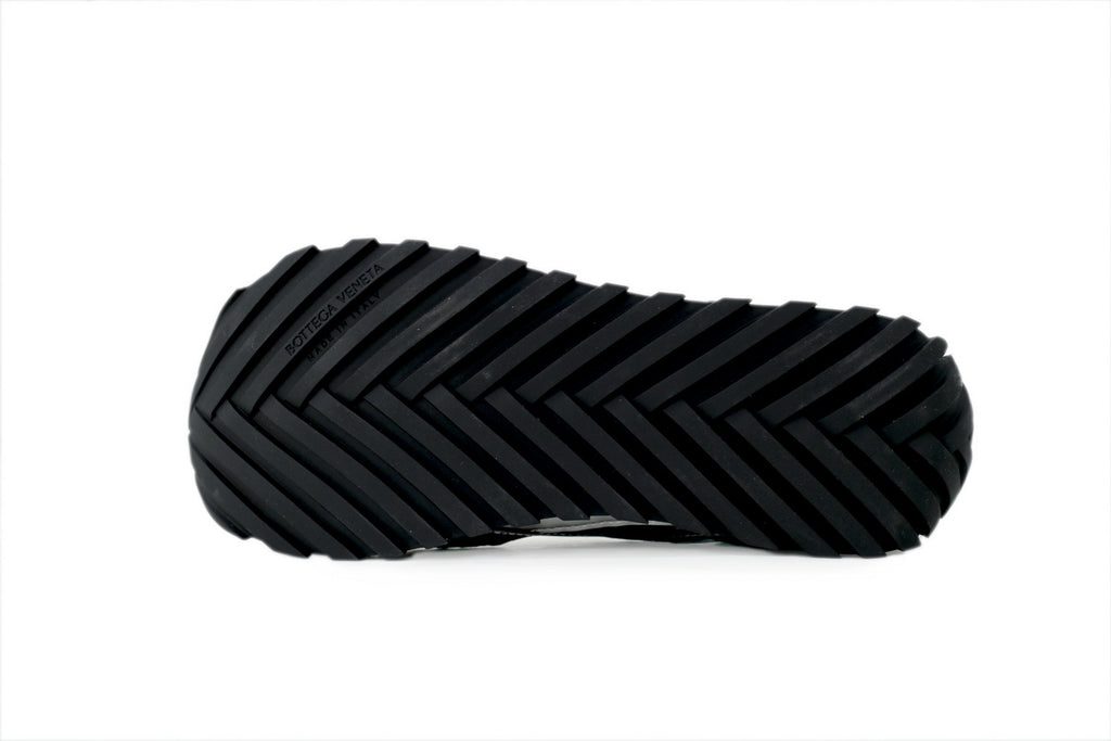 Bottega Veneta Orbit Black Silver Mesh Sneakers