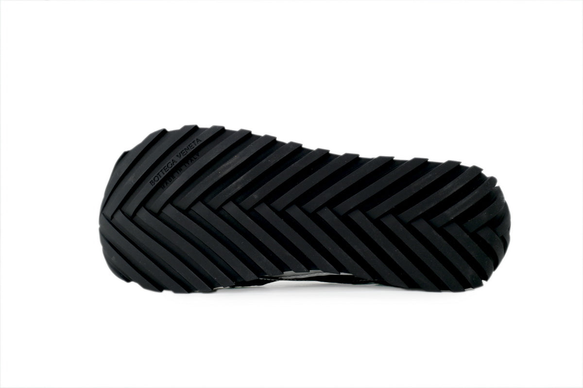 Bottega Veneta Orbit Black Silver Mesh Sneakers