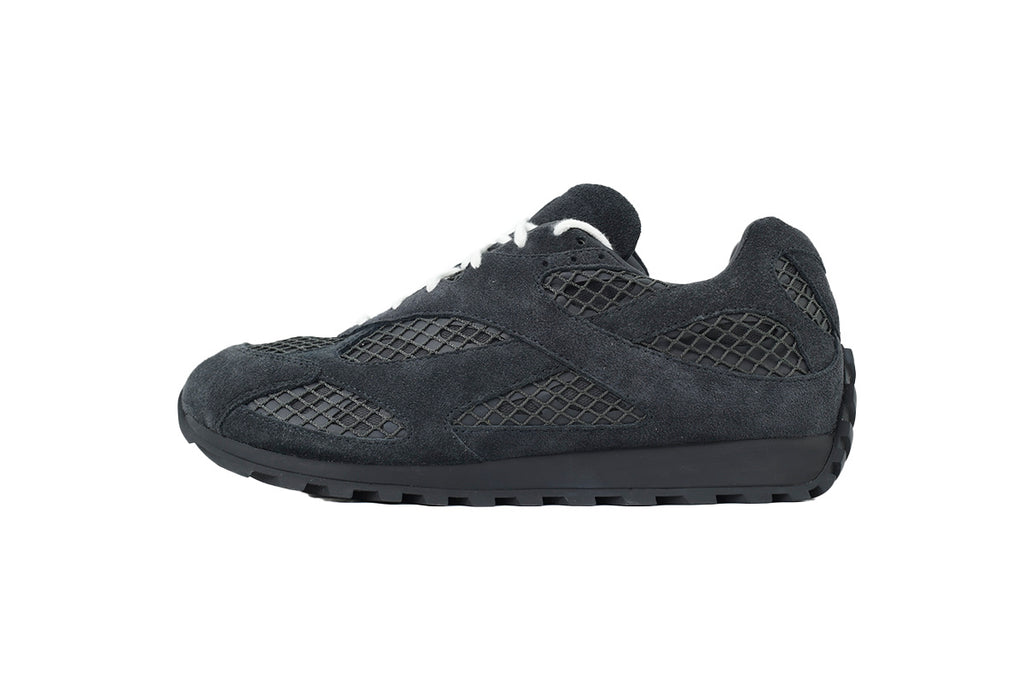 Bottega Veneta Orbit Black Suede Mesh Sneakers