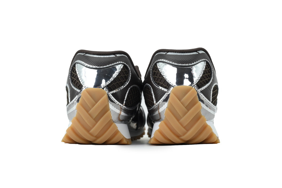 Bottega Veneta Orbit Fondant Silver Mesh Sneakers