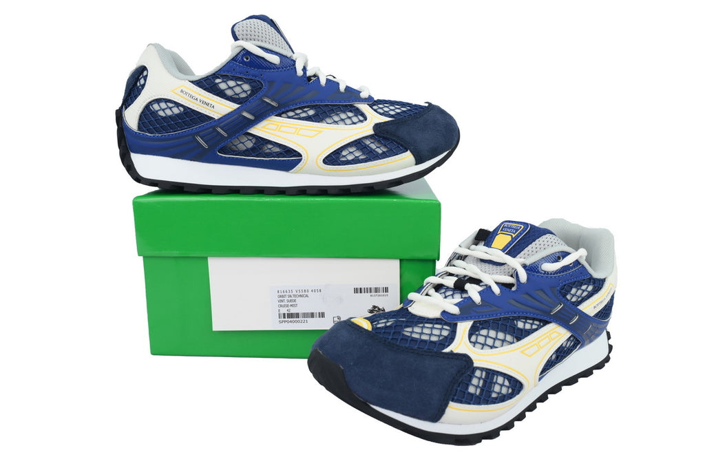 Bottega Veneta Orbit Dark Blue Mesh Sneakers