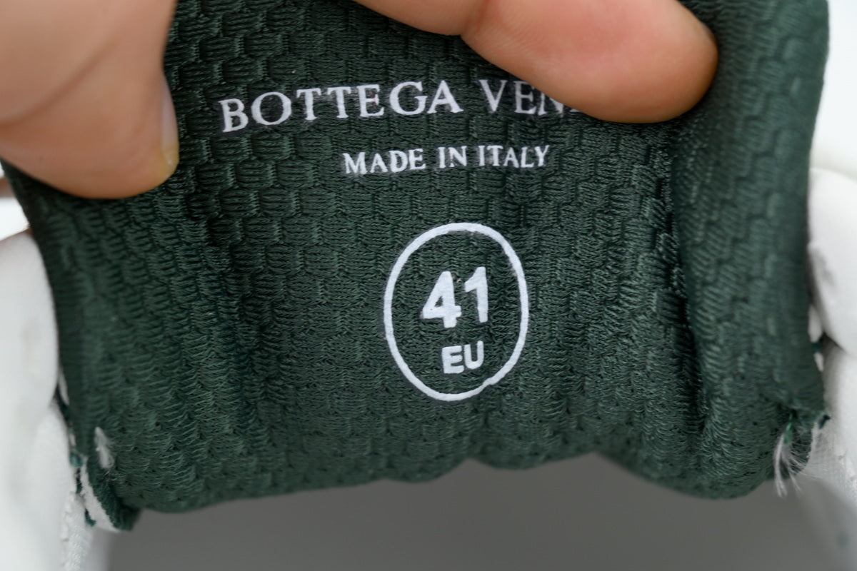 Bottega Veneta Orbit Dark Green Silver Mesh Sneakers