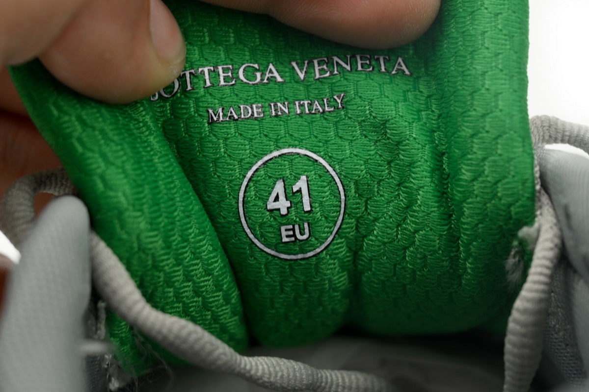Bottega Veneta Orbit Sneakers – Green/Silver Metallic