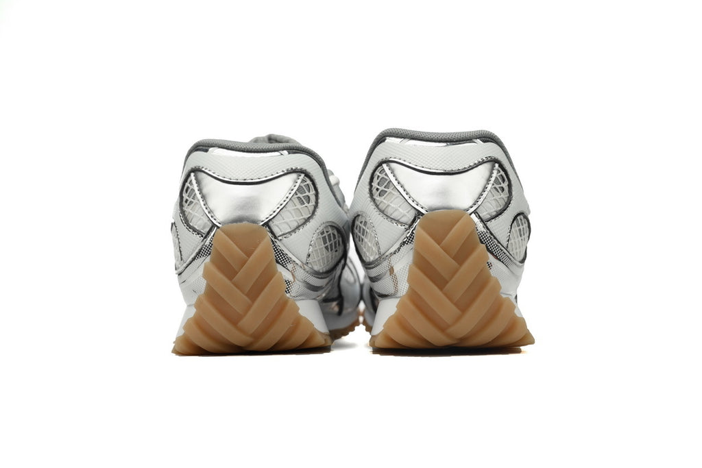 Bottega Veneta Orbit Sneakers – Silver Mesh