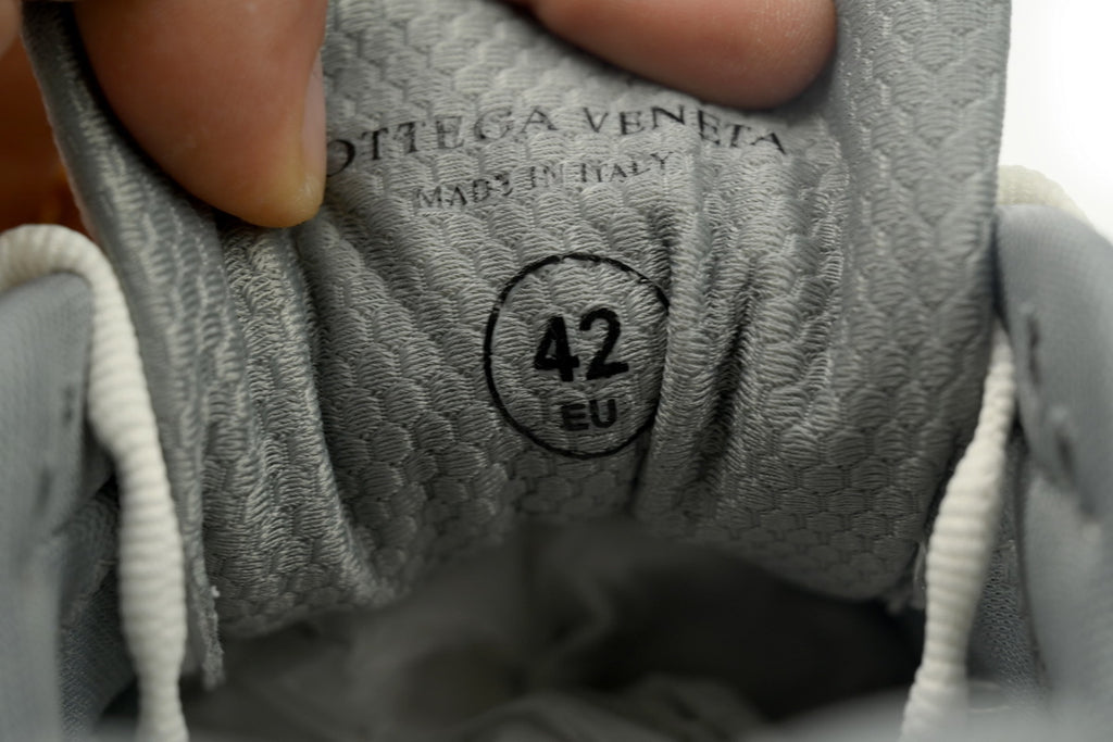 Bottega Veneta Orbit Sneakers – Silver Mesh