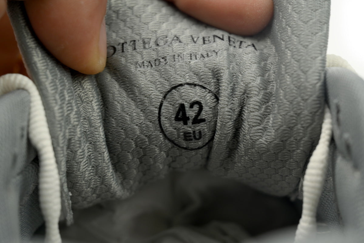 Bottega Veneta Orbit Sneakers – Silver Mesh