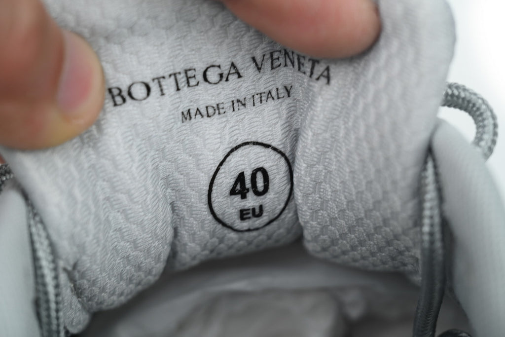 Bottega Veneta Orbit Sneakers – Silver Mesh