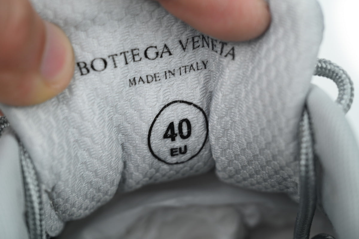 Bottega Veneta Orbit Sneakers – Silver Mesh