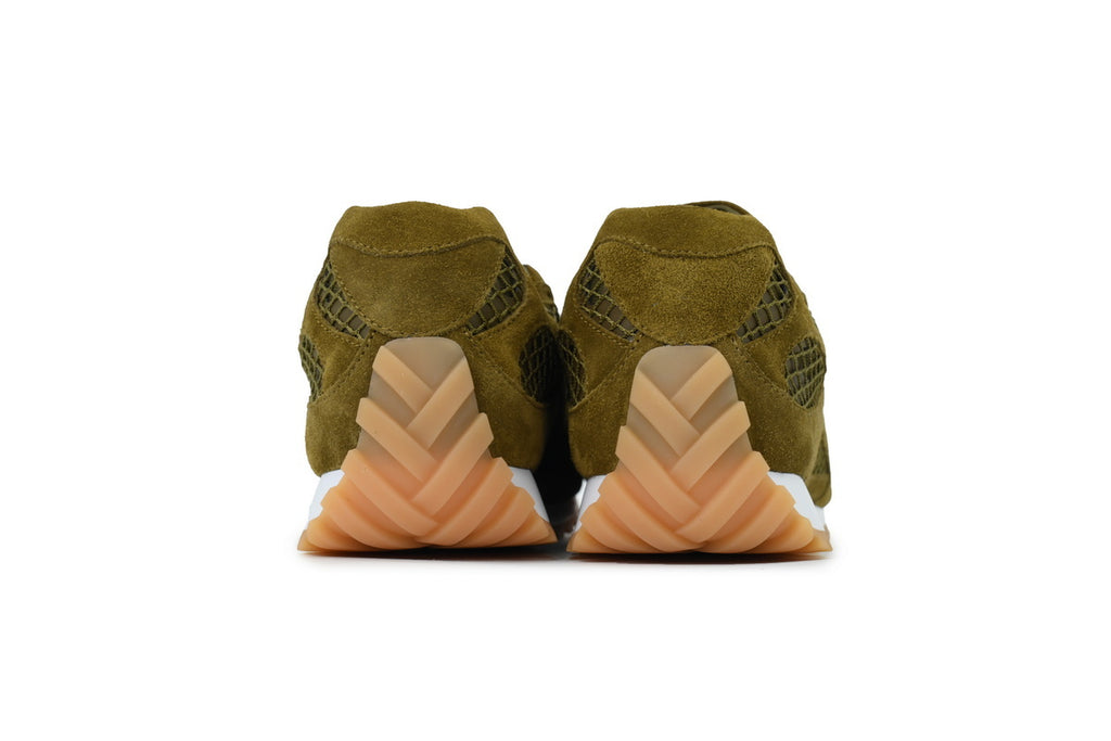 Bottega Veneta Orbit Olive Green Suede Sneakers