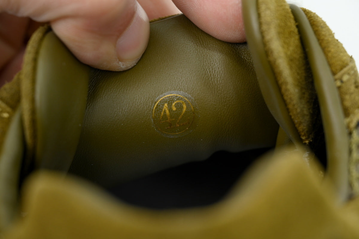 Bottega Veneta Orbit Olive Green Suede Sneakers