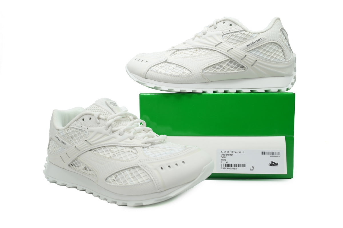 Bottega Veneta Orbit Sneakers – White Mesh