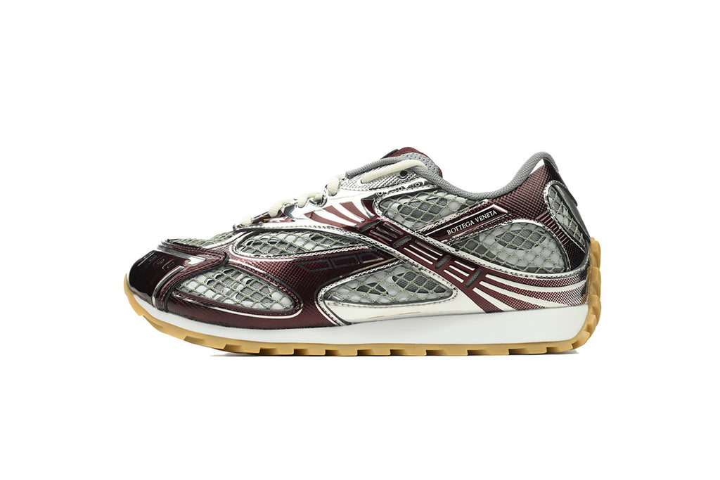 Bottega Veneta Orbit Sneakers – Wine Red/Silver