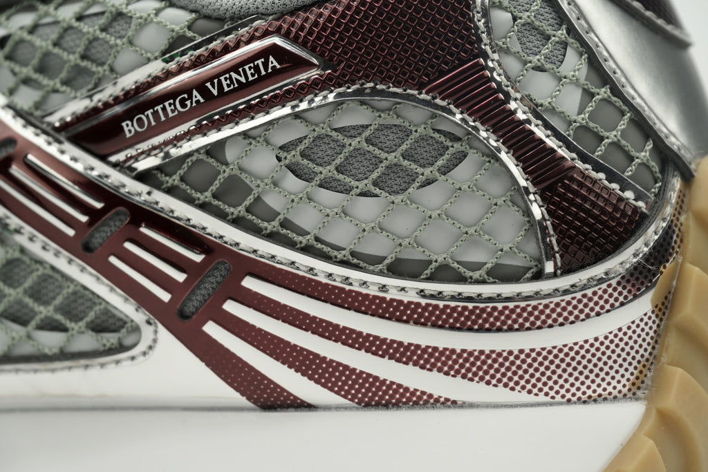 Bottega Veneta Orbit Sneakers – Wine Red/Silver