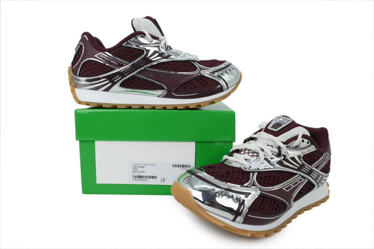 Bottega Veneta Orbit Wine Red Sneakers