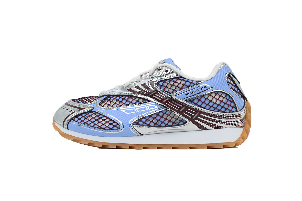 Bottega Veneta Orbit Wine Red Orchid Mesh Sneakers