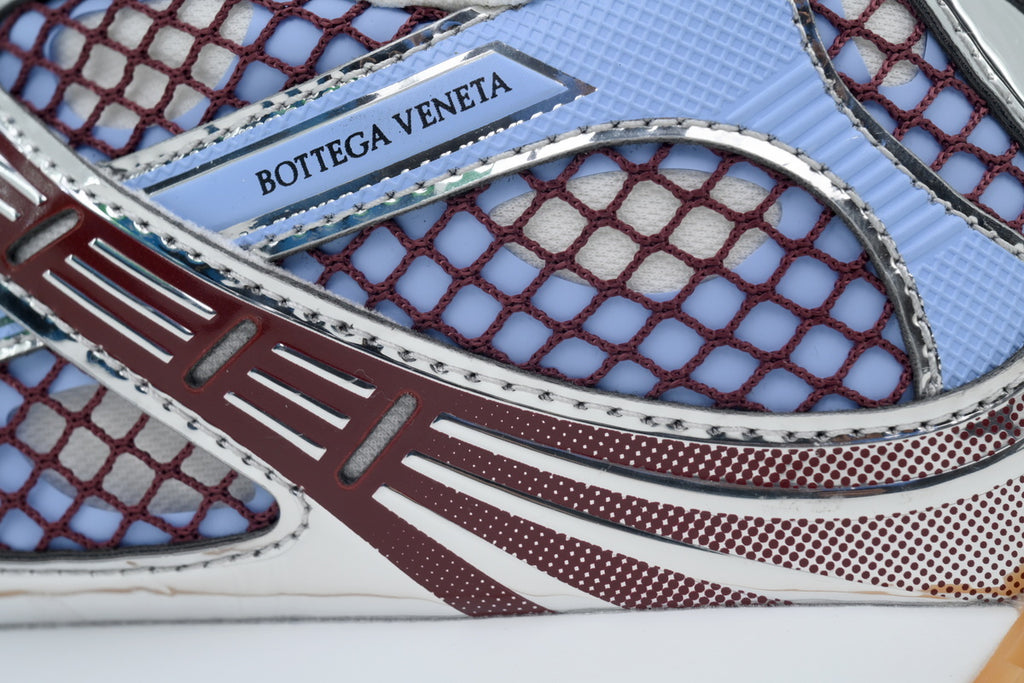 Bottega Veneta Orbit Wine Red Orchid Mesh Sneakers