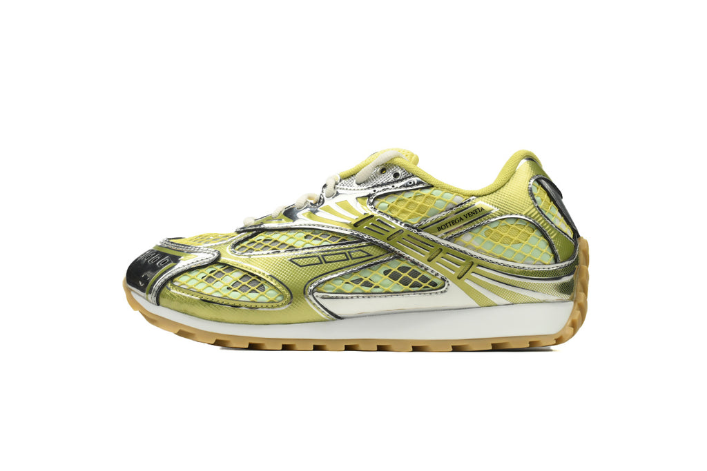 Bottega Veneta Orbit Sneakers – Sherbert Yellow/Silver