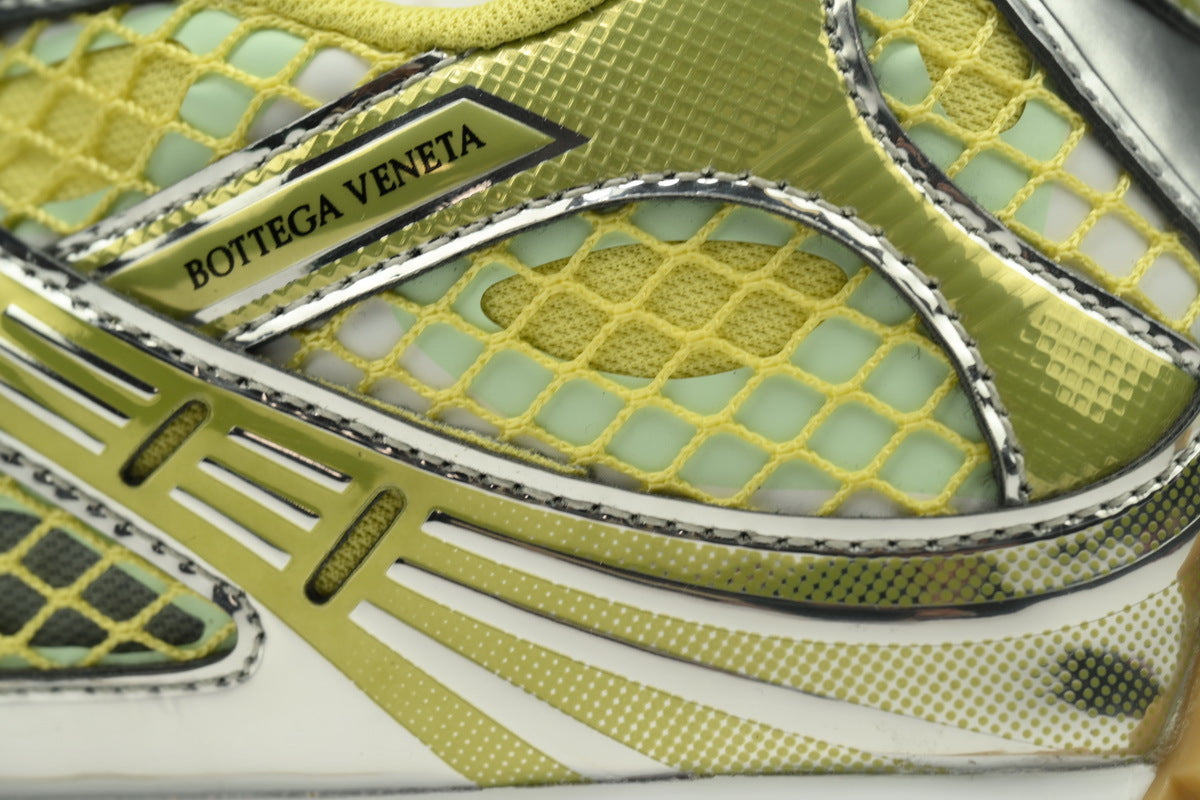 Bottega Veneta Orbit Sneakers – Sherbert Yellow/Silver