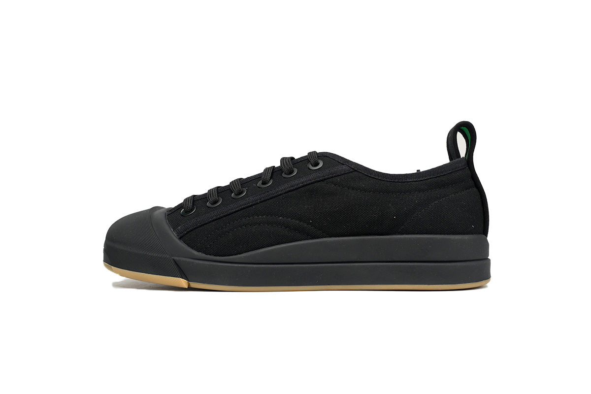 Bottega Veneta Vulcan Low-Top Sneakers – Black Canvas