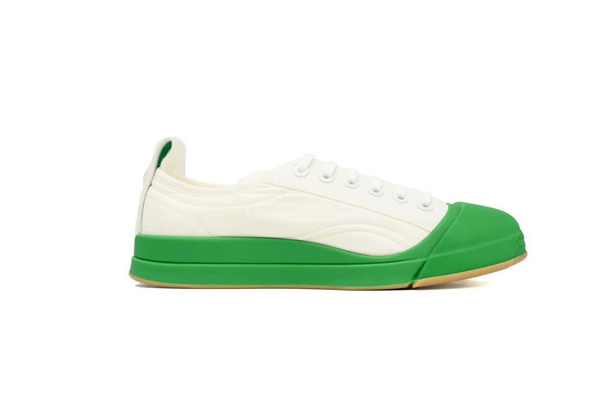 Bottega Veneta Vulcan Low-Top Sneakers – White & Parakeet Green