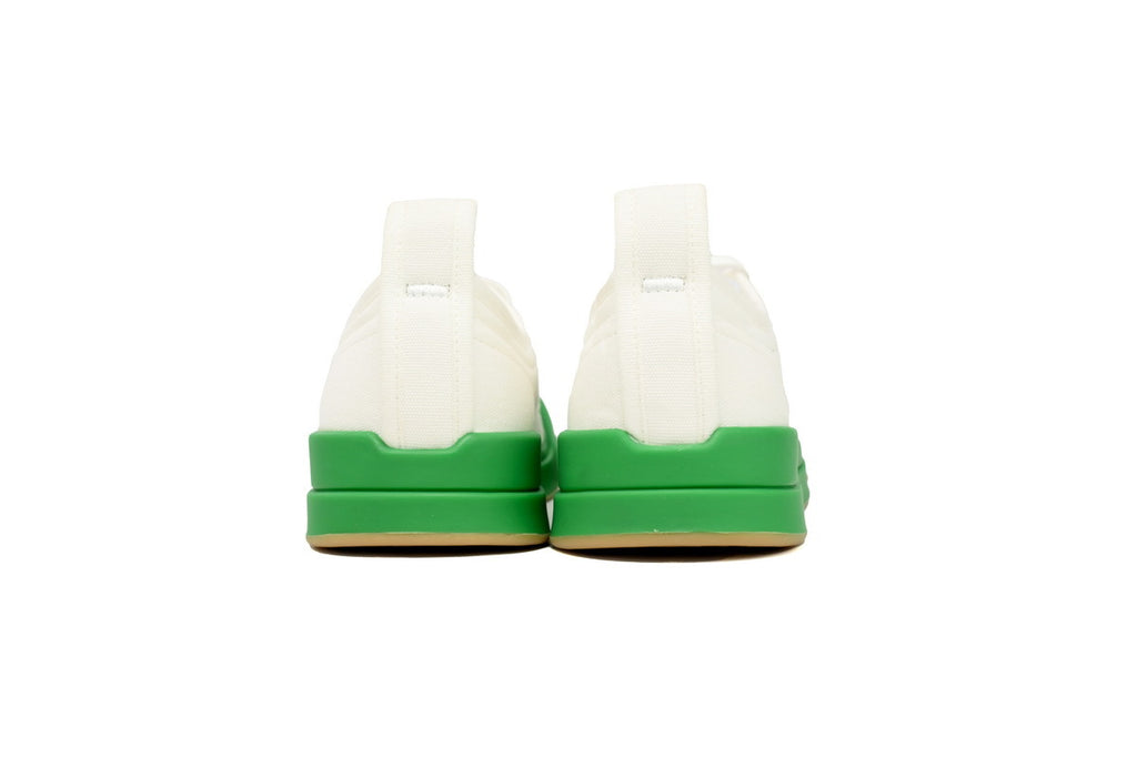 Bottega Veneta Vulcan Low-Top Sneakers – White & Parakeet Green