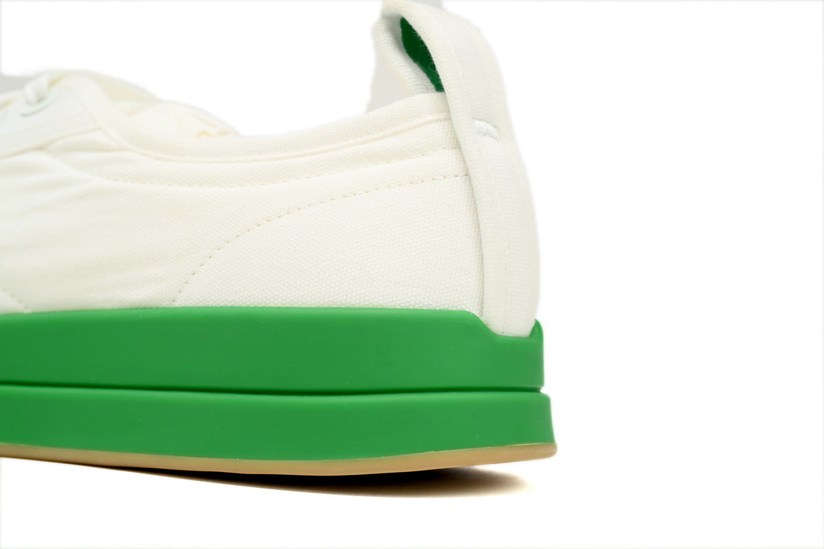 Bottega Veneta Vulcan Low-Top Sneakers – White & Parakeet Green