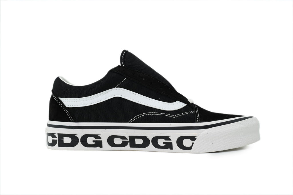 CDG x Vans OG Old Skool LX Sidewall Black Sneakers