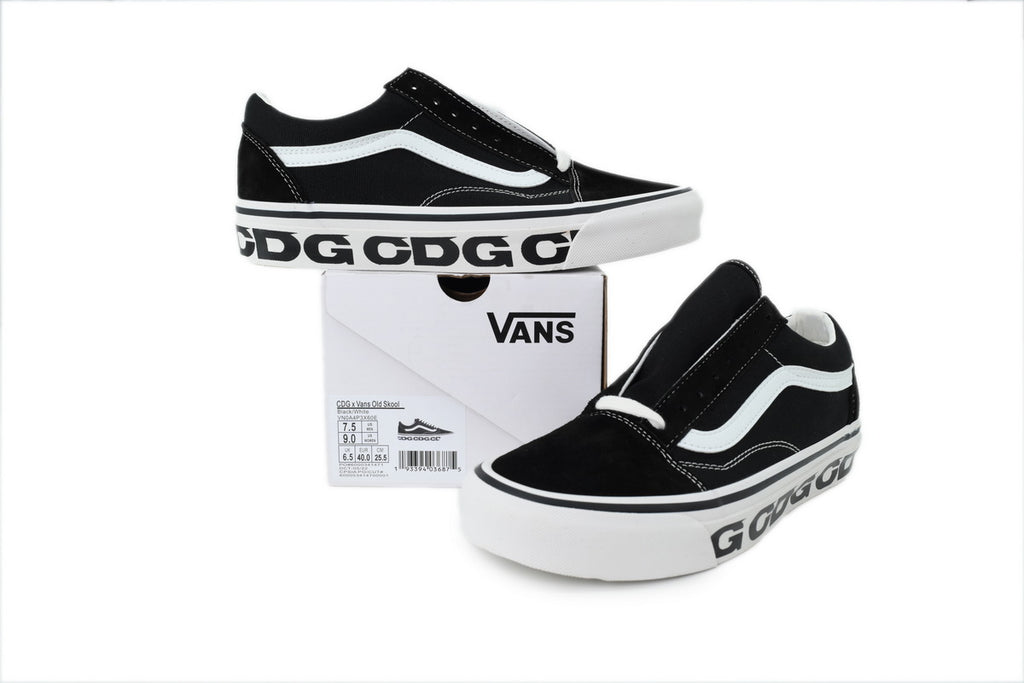 CDG x Vans OG Old Skool LX Sidewall Black Sneakers