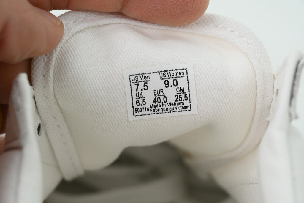 CDG x Vans OG Old Skool LX Sidewall White Sneakers