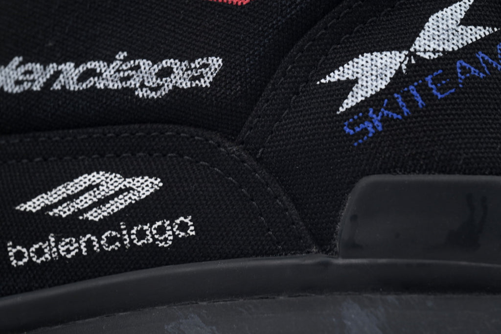 Balenciaga Strike Combat Co-Branded Graffiti Canvas Boots