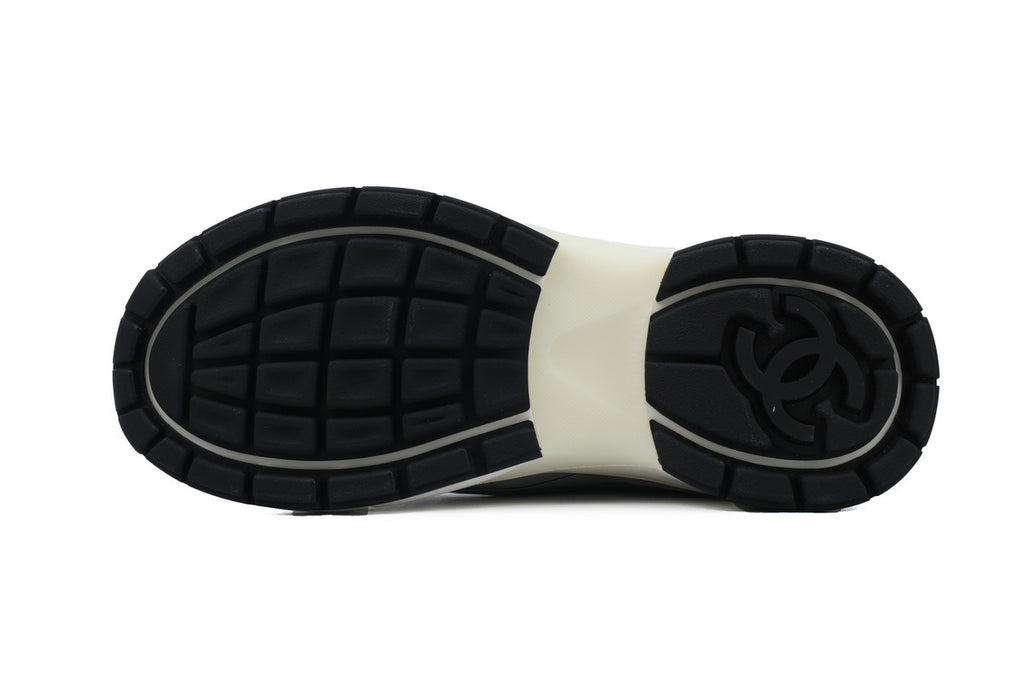 Chanel Silver Mesh Double C Sneakers