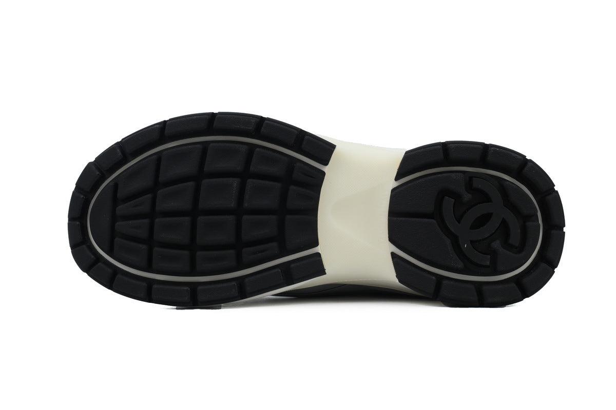 Chanel Silver Mesh Double C Sneakers