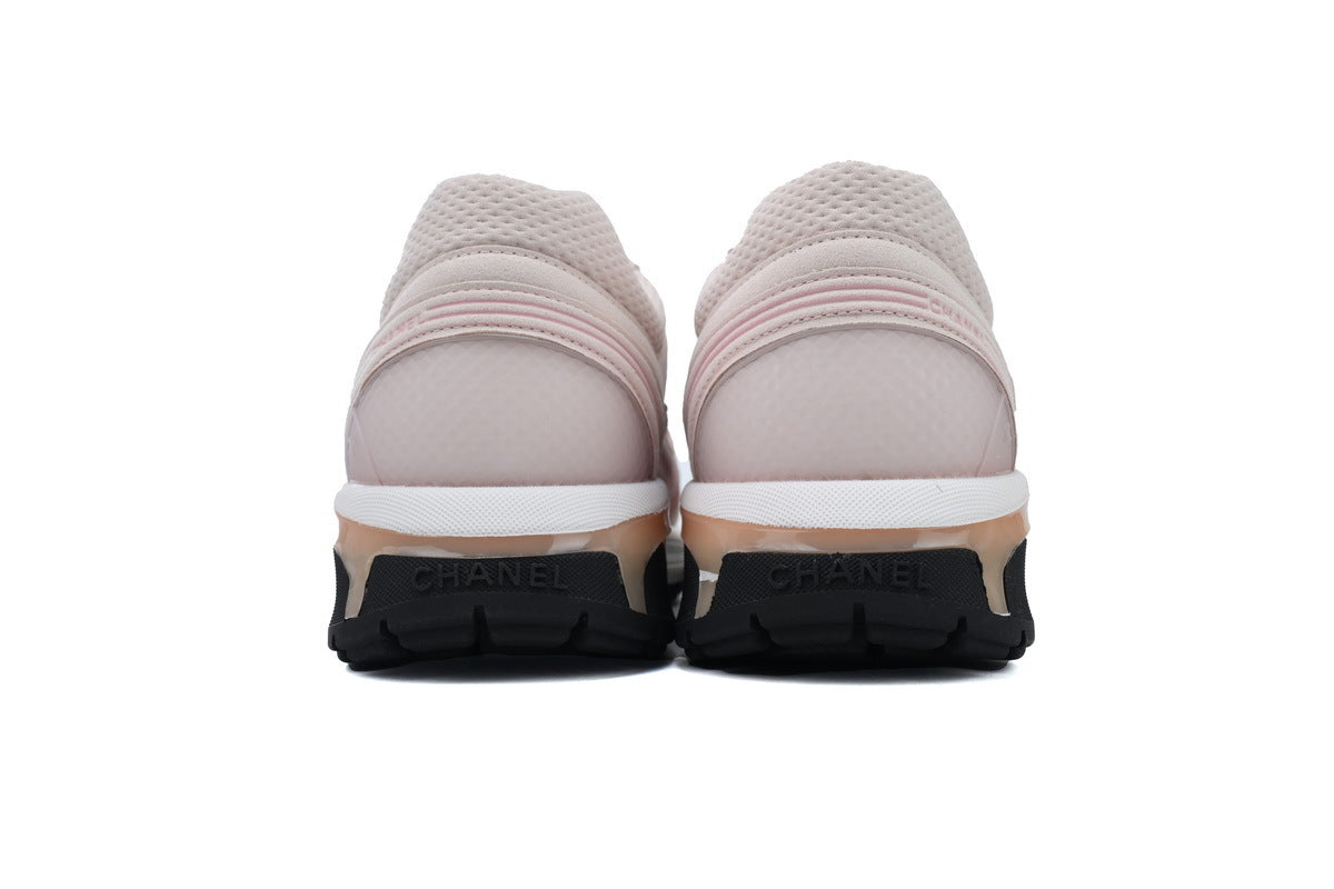 Chanel Light Pink Mixed-Material Sneakers