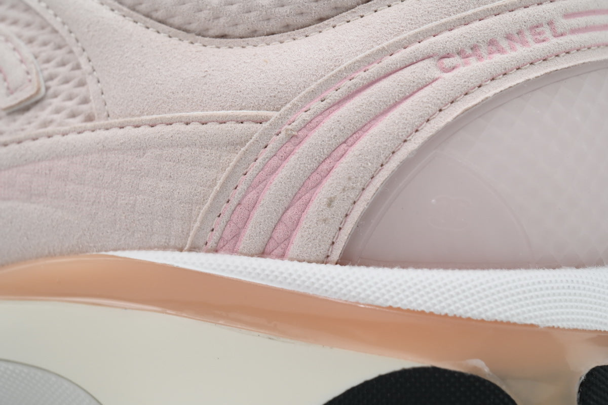 Chanel Light Pink Mixed-Material Sneakers