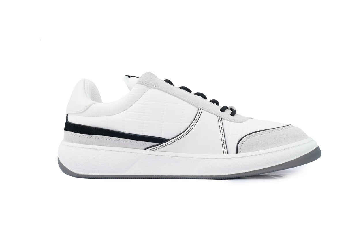 Chanel White Fabric & Calfskin Sneakers