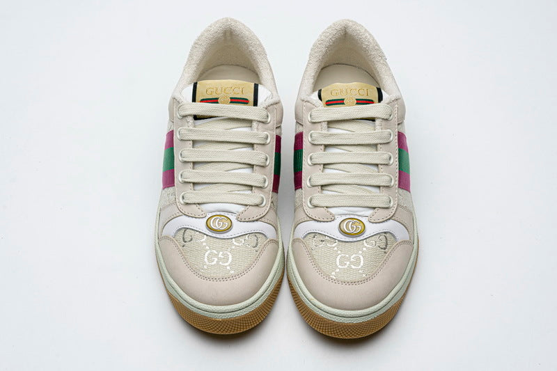 Gucci Screener White Canvas Sneakers
