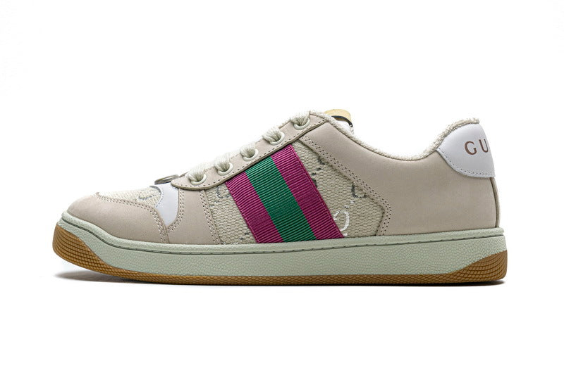 Gucci Screener White Canvas Sneakers