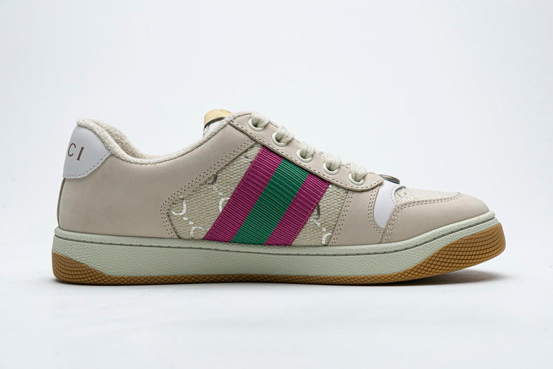Gucci Screener White Canvas Sneakers