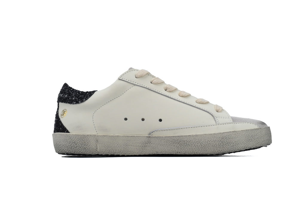 Golden Goose Super-Star Sneakers – Black Glitter Heel