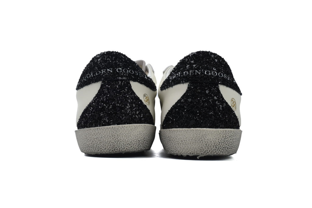 Golden Goose Super-Star Sneakers – Black Glitter Heel