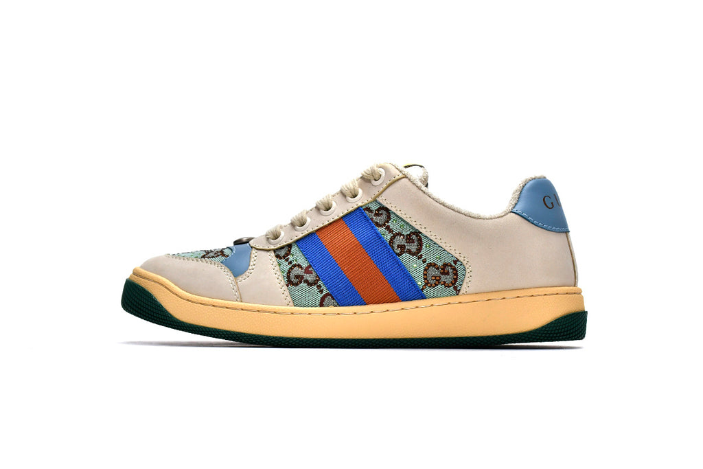 Gucci Screener Blue Crystal GG Canvas Sneakers