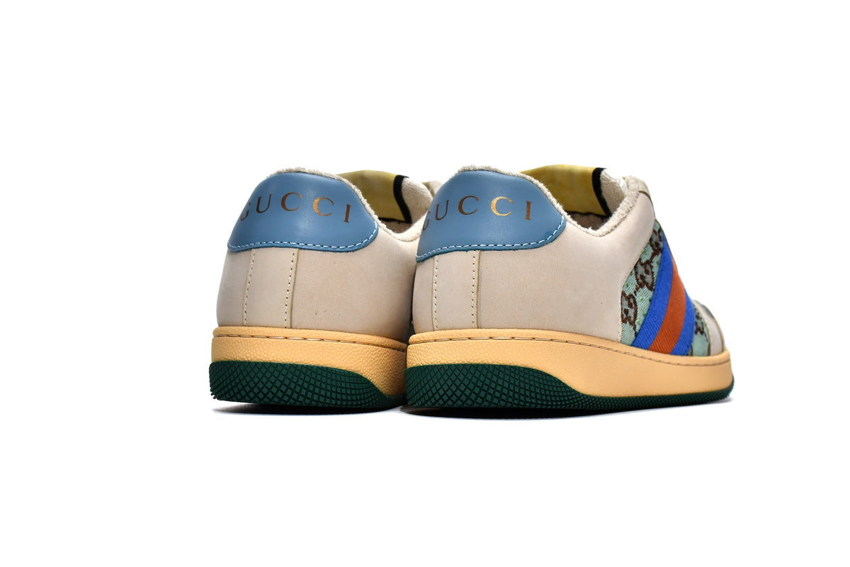 Gucci Screener Blue Crystal GG Canvas Sneakers