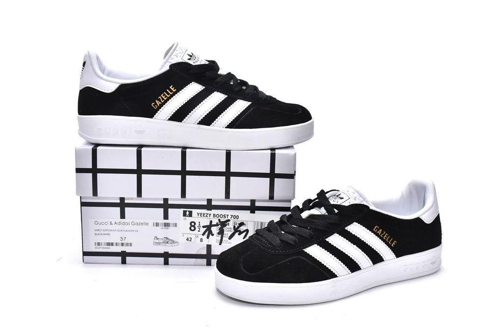 Gucci x adidas Originals Gazelle Black White Sneakers