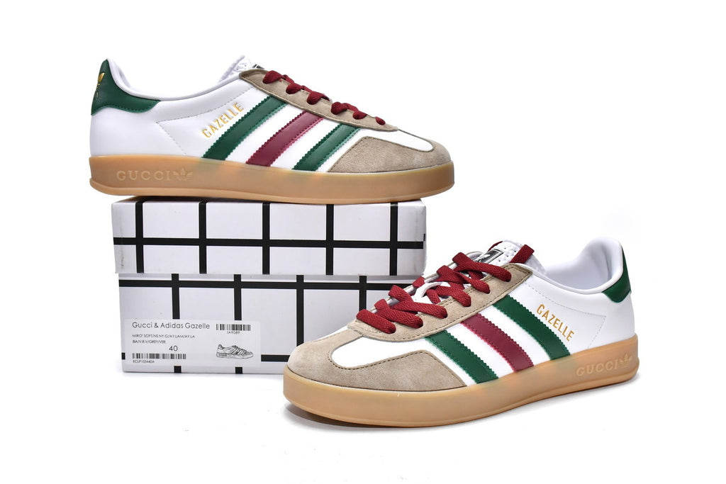 Gucci x adidas Originals Gazelle Brown Green Sneakers