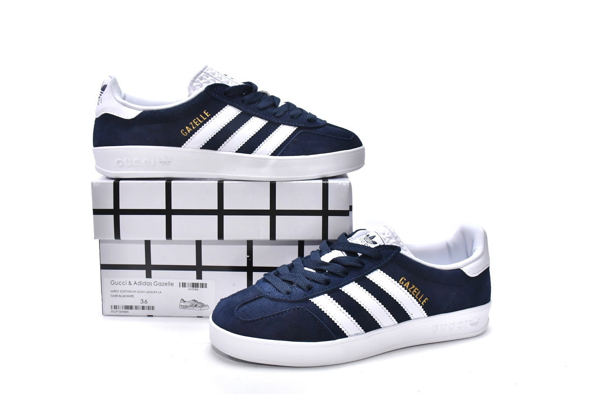 Gucci x adidas Originals Gazelle Purplish Blue Sneakers