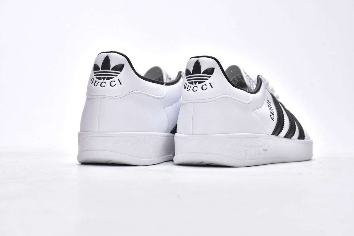 Gucci x adidas Originals Gazelle White Black Sneakers