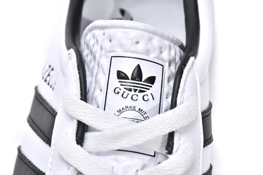 Gucci x adidas Originals Gazelle White Black Sneakers