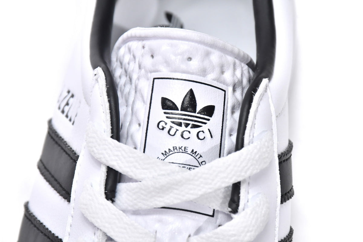 Gucci x adidas Originals Gazelle White Black Sneakers