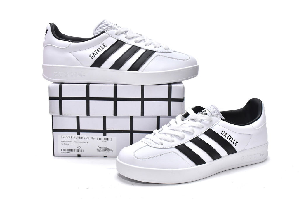 Gucci x adidas Originals Gazelle White Black Sneakers