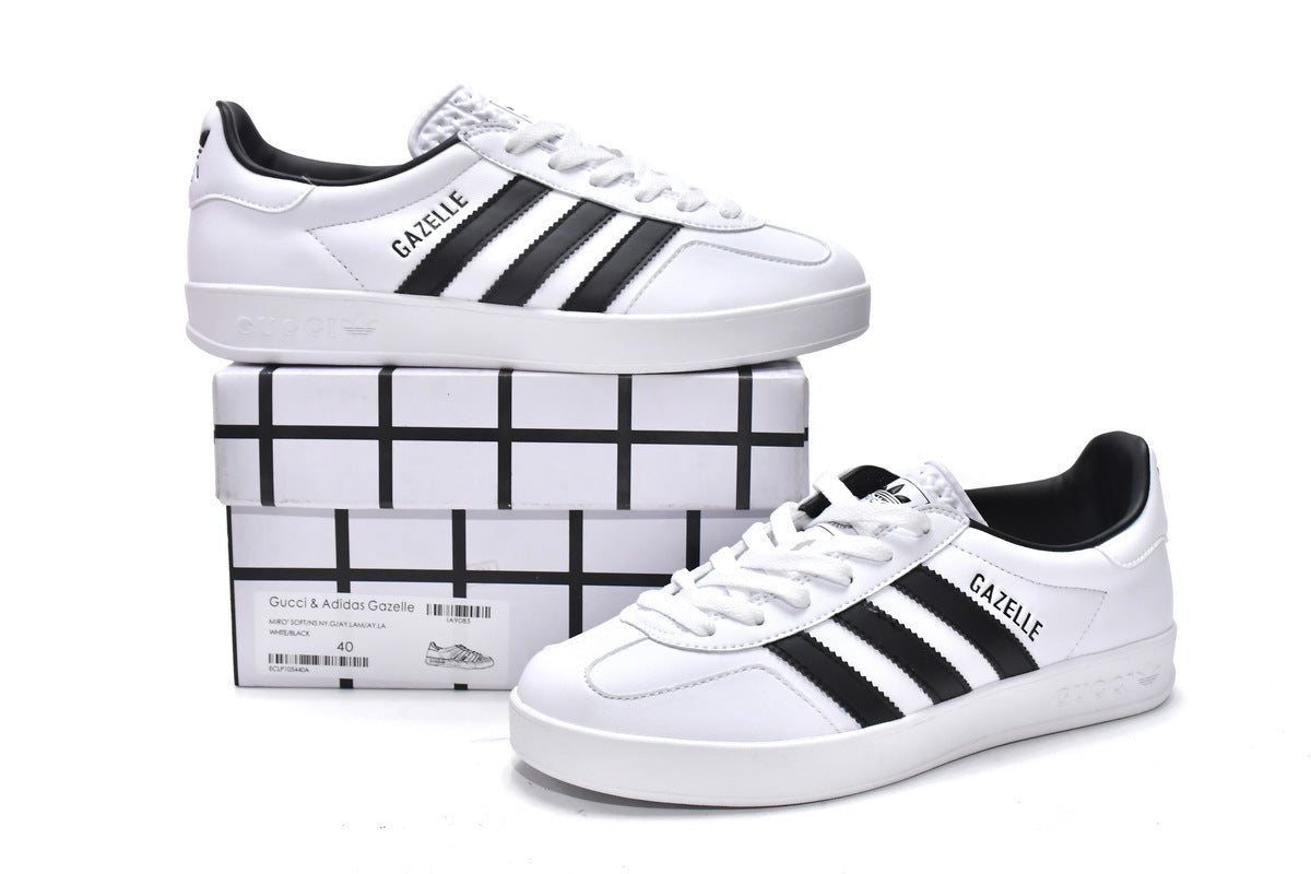 Gucci x adidas Originals Gazelle White Black Sneakers